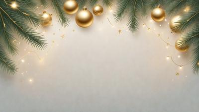 The primary subject of the image is a white wall with a gold star pattern. The setting is a white wall with a gold star pattern. The visual style is a digital art or illustration. The colors and mood are predominantly white and gold, creating a warm and festive atmosphere.